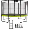 Image de KANGUI Trampoline de jardin rond 430 cm + filet de sécurité + échelle + kit ancrage | PUNCHI Vert 430