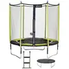 Image de KANGUI Trampoline de jardin 244 cm + filet de sécurité + échelle + bâche de protection JUMPI Vert/Noir 250 - Neuf