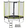 Image de KANGUI Trampoline de jardin 244 cm + filet de sécurité + échelle + kit d'ancrage JUMPI Vert/Noir 250 - Neuf