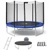 Image de KANGUI Trampoline rond Bleu Ø250cm avec filet, échelle ,bâche et kit ancrage