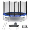 Image de KANGUI Trampoline rond Bleu Ø360cm avec filet, échelle, bâche et kit ancrage