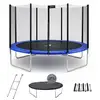 Image de Trampoline rond Bleu Ø 360cm avec filet, échelle, bâche et kit ancrage - Neuf