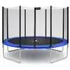 Image de Trampoline rond Bleu Ø 430cm avec filet de protection et ressorts coniques - Neuf
