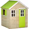 Image de KANGUI Maisonnette Enfant Extérieur en Bois TINNI avec Plancher - Toit Étanche - Vert & Blanc