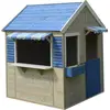 Image de KANGUI Maisonnette jardin enfant extérieur FLOWI - Cabane en Bois avec plancher - Toit étanche - Bleu et Blanc