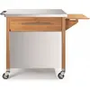 Image de Chariot pour plancha bois/inox - Dm Creation - 00231N -