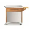 Image de Dm Creation Naturellement - Chariot Pour Plancha Bois/inox - Dm Creation - 00231n