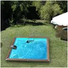 Image de Piscine Bois Egine 20368 370 X 370 X 147 Cm   Volume 17 M³   Semi-enterrée Ou Enterrée   Panneaux En Pin Traité Tanalith   Water Clip