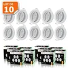 Image de Lampesecoenergie   Lot De 10 Spots Encastrables Orientables Gu10 5w   Lumière Blanc Neutre 4000k   Tension 230v   Angle De Diffusion 120°   Diamètre 92mm