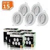 Image de Lampesecoenergie   Lot De 15 Spots Led Encastrables Orientables 5w   Lumière Blanc Neutre 460 Lumens   Installation Directe 230v   Douille Gu10 Sans Vis