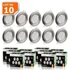 Image de Lampesecoenergie   Lot De 10 Spots Encastrables Led Gu10 5w Blanc Chaud   Alu Brossé   Angle De Diffusion 120°   Pour Intérieur Ip20