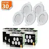 Image de Lot De 30 Spot Led Complete Ronde Fixe Eq. 50w Blanc Chaud
