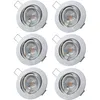 Image de Lot De 6 Spot Led Ronde Blanc Orientable 38° Blanc Chaud