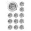 Image de Lot De 12 Spot Led Ronde Blanc Orientable 38° Blanc Chaud