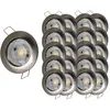 Image de Lampesecoenergie   Lot De 20 Spots Encastrables Led Gu10 7w Blanc Chaud 2700k   Angle De Diffusion 38°   Alu Brossé   Tension 230v   Ip20