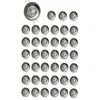 Image de Lot De 40 Spot Encastrable Led Fixe Complet Alu Brossé Blanc Chaud 38°