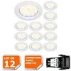 Image de Lampesecoenergie   Lot De 12 Spots Led Encastrables Gu10 5w   Équivalent 50w   Blanc Neutre   Installation Facile Avec Douille Automatique   15,000h De Durée De Vie