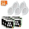 Image de Lampesecoenergie   Lot De 20 Spots Led Encastrables Ronds 5w Blanc Neutre   Équivalent 50w Halogène   Fixation Gu10   Angle De Diffusion 120°