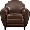 Image de Rendez-vous Déco - Fauteuil Marron En Croute De Cuir Enduite - Club