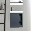 Image de Meuble lave-mains suspendu HAMPTON avec vasque en résine blanc