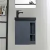 Image de Meuble lave-mains suspendu HAMPTON avec vasque en résine noir
