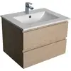 Image de Meuble Simple Vasque Mob-in Sorrento - 60cm - Décor Chêne Avec Vasque