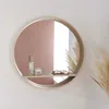 Image de Mob-in - Miroir Rond En Chêne Avec Étagère D60cm