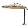 Image de Sweeek - Parasol Déporté Rond Ø300cm - Hardelot - Beige - Manivelle Anti-retour Toile Déperlante Facile À Utiliser