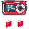 Image de AgfaPhoto Realishot WP8000 - Appareil Photo Numérique Compact étanche - 2 Batteries + Dragonne Flottante Incluse- Rouge en occasion ou reconditionné
