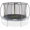 Image de Trampoline Rond Ø 370cm Gris Avec Filet De Protection Intérieur - Saturne Inner   Nouveau Modèle - Trampoline De Jardin 3.7m 370 Cm Design Qualité Pro. Normes Eu.