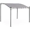 Image de Pergola Adossée 3x2.5m - Brestum - Toile Taupe - Pergola Murale