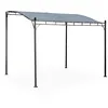 Image de Pergola Adossée 3x2.5m - Brestum - Toile Grise - Pergola Murale