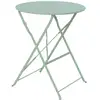 Image de Table De Jardin Bistrot Ronde Ø60cm Pliable En Acier Thermolaqué