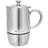 Image de VeoHome Moka Pot Cafetière Espresso 6 tasses 300 ml - Acier inoxydable cafetière moka italienne Plaque à induction, gaz, céramique, électrique sans aluminium - Technologie double filtre