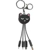 Image de YELLO KOKO YKCABLEMLTCAT - Cable 3 en 1 A/mUSB+USBC+MFI 0,15m Chat