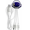 Image de YELLO KOKO YKCBLANDYXXLASTROW - Cbl Andy USBA+C to USB-C/Micro/Light 1m Astro Wh