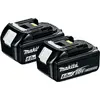 Image de Pack 2 batteries 18V LXT Li-Ion BL1860B (2x6,0 Ah) - MAKITA 197293-4