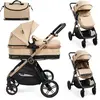 Image de Bebelissimo - Poussette transformable - combinée - 2 en 1 - poids 0-22kg - IRIS- beige