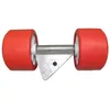 Image de Imline - Ensemble 2 Galets Rouges Diamètre 100 Mm Support En 'v' Sur Chandelle 40 X 40