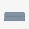Image de Drap housse percale lavée - 8 coloris au choix, Bleu gris / 140x190
