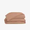 Image de Housse de couette percale lavée - 8 coloris au choix, Terracotta / 200x200