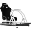 Image de Cockpit de simulation de course Oplite Cockpit R8 Fury OP-R8-W châssis aluminium acier 6063 T6/E355 blanc et noir avec siège RS1 - Neuf