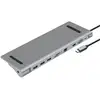 Image de HUB USB-C HEDEN 10 PORTS HDMI 4K/60HZ, RJ45 1000Mpbs, VGA 3 X USB3.0, USB-C charge 100W lec micro SD/SD, Jack 3.5 - Neuf