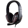 Image de Casque micro HEDEN filaire connecteur USB, telecommande intégr micro pivotant, arceau réglable noir- rouge - Neuf