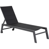 Image de Bain de soleil BARBADOS en textilène noir - aluminium gris anthracite