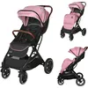 Image de Poussette Lorelli Storm, buggy petit et léger, seulement 9,3kg, buggy de voyage compact jusqu'à 22kg, système de pliage à une main, rose