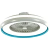 Image de Ventilateur De Plafond Avec Télécommande Ventilateur De Salon Refroidisseur Blanc, Bleu, Commutation Cct, 3 Vitesses Timer, 132 Cm