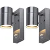 Image de lot de 2 appliques murales LED RGB, détecteur de mouvement, H 16,3 cm