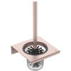 Image de Ideal Standard Alu+ - Brosse Wc Murale Avec Support, Verre Mat/rose Bd593ro