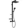 Image de Ideal Standard Ceratherm Alu+ - Set De Douche Avec Thermostat, 26x26 Cm, 2 Jets, Noir Soyeux Be210xg